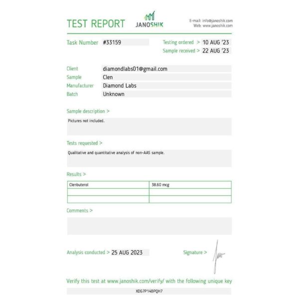 Clenbuterol - Diamond Labs - Image 2