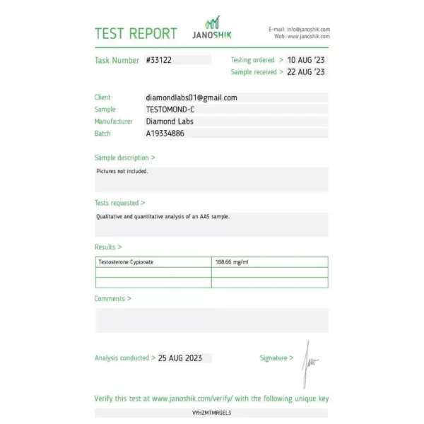 Testosterone Cypionate - Diamond Labs - Image 2